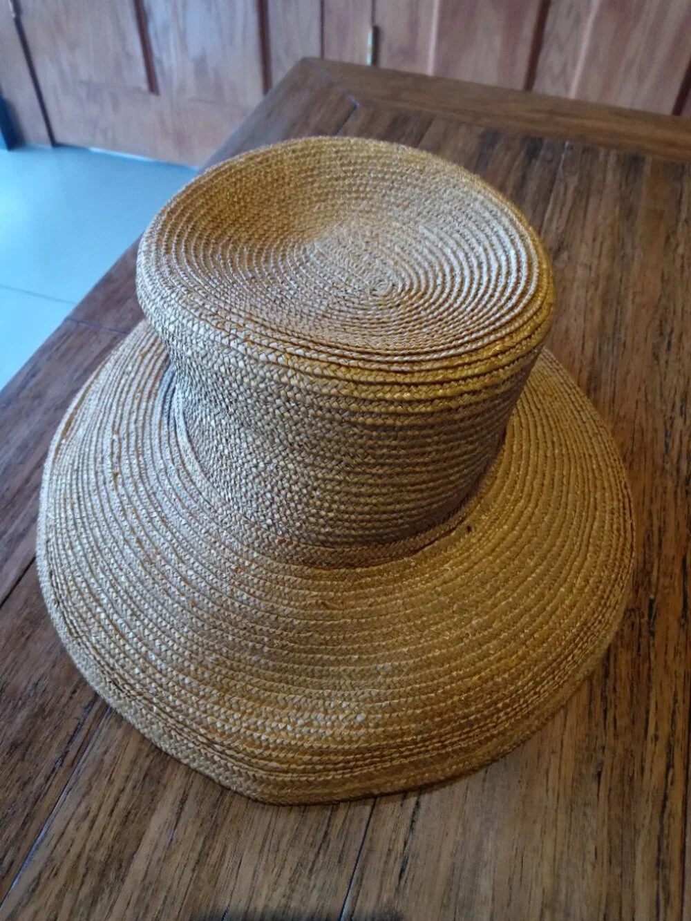 (flawed) ERIC JAVITS raffia sun hat vintage (OS) - Picture 13 of 13